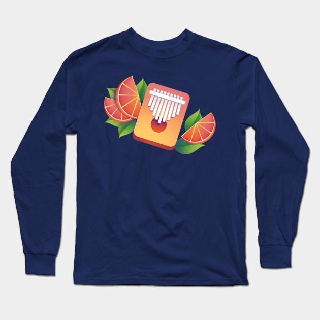 Kalimba Orange Grapefruit Long Sleeve T-Shirt by supermara